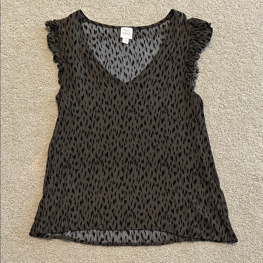 Sleeveless Ruffled Blouse